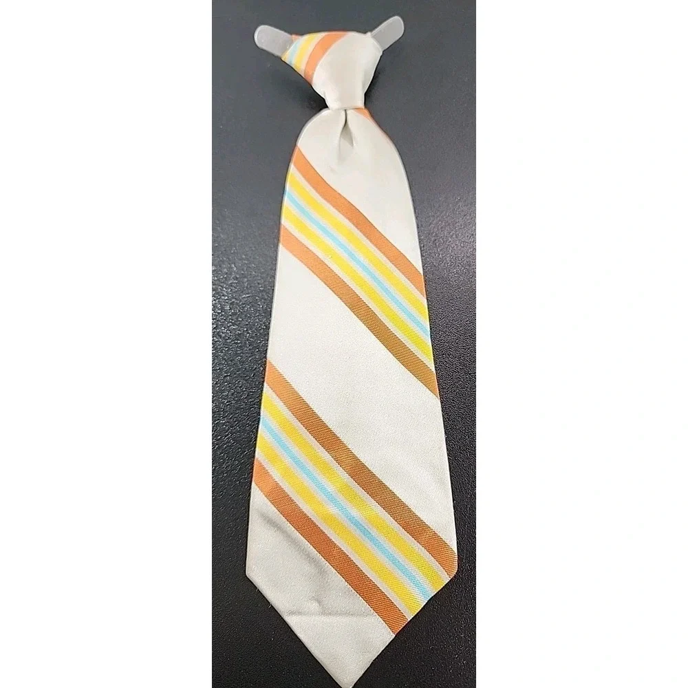 Vintage RHODIA  Boys‎ clip neck tie Geometric  Classic Italy
